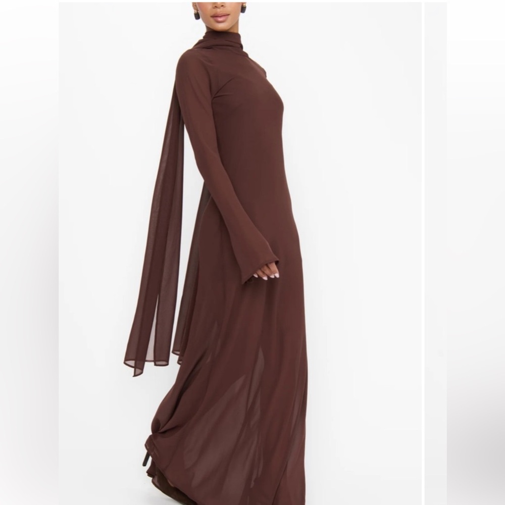 NWT Show Me Your Mumu Brandi Maxi Chocolate Brown Dress Women’s Size Medium
